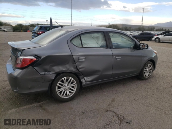 2023 Mitsubishi Mirage SE z VIN ML32FVFJ5PHF00628, wystawiony jako Copart lot #76959254 z przebiegiem 11 680 mil mil oraz Szkoda całkowita • Salvage title. Historia ofert i sprzedaży dostępna na DreamBid. Obrazek 3.