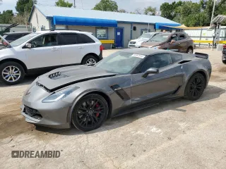 2015 Chevrolet Corvette Z06 2LZ with VIN 1G1YS2D66F5605815, listed as a Copart auction lot 64863644 with 77,778 mi miles and Salvage Title. Bid and sale history available at carsss.com. Image 1.