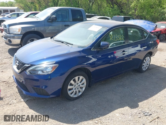2017 Nissan Sentra S with VIN 3N1AB7AP8HY370510, listed as a IAAI auction lot 42135652 with 86,880 mi miles. Bid and sale history available at carsss.com. Image 2.