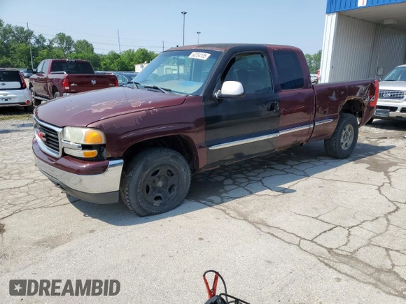 2001 GMC Sierra 1500 SLE with VIN 1GTEK19T71E172257, listed as a Copart auction lot 60204105 with 244,741 mi miles and Clean title. Bid and sale history available at DreamBid. Image 1.