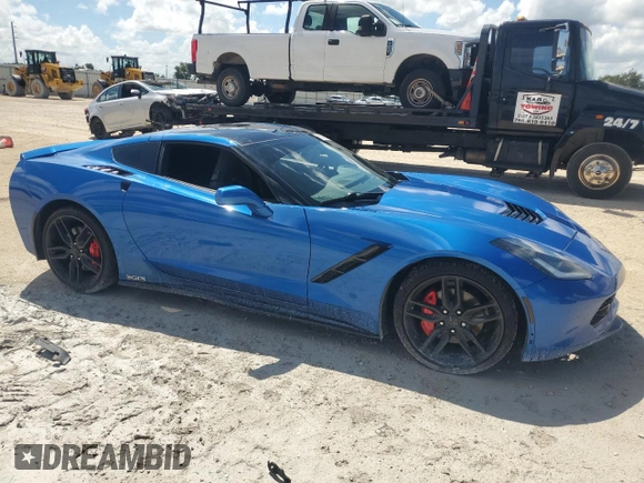 2016 Chevrolet Corvette 2LT with VIN 1G1YD2D73G5114459, listed as a Copart auction lot 68208544 with Not Provided miles and Salvage Title. Bid and sale history available at carsss.com. Image 4.