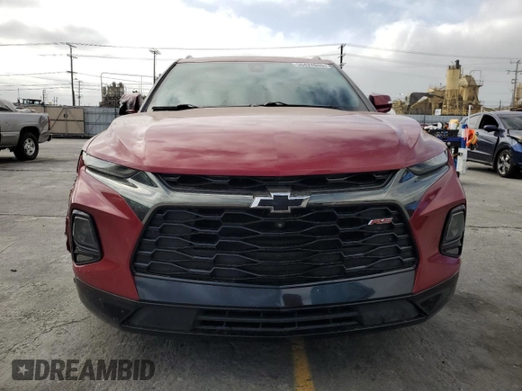 2020 Chevrolet Blazer RS with VIN 3GNKBERS6LS586163, listed as a Copart auction lot 56424945 with 68,820 mi miles and Salvage title. Bid and sale history available at DreamBid. Image 5.