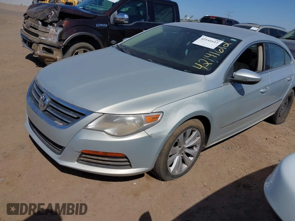 2011 Volkswagen CC Sport with VIN WVWMP7AN0BE723840, listed as a IAAI auction lot 42141612 with 155,616 mi miles. Bid and sale history available at carsss.com. Image 2.