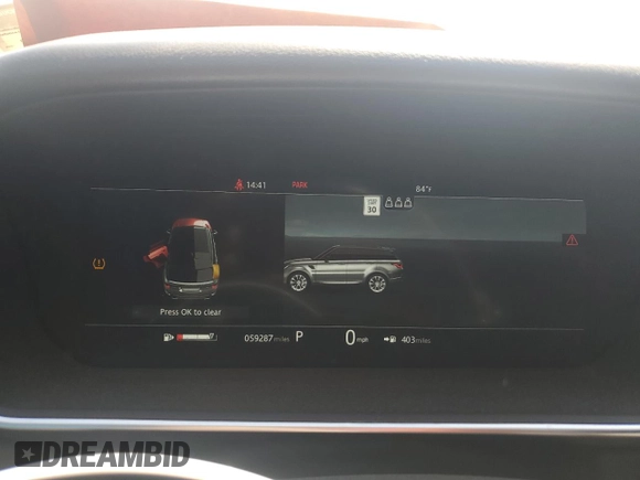 2019 Land Rover Range Rover Sport SE with VIN SALWG2RK2KA867072, listed as a Copart auction lot 76690154 with 59,287 mi miles and Non Repairable. Bid and sale history available at DreamBid. Image 9.
