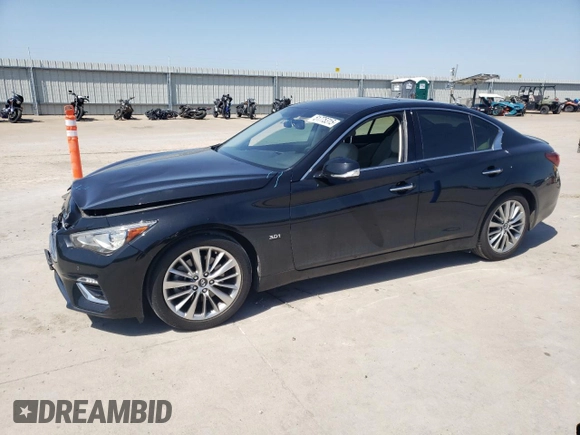 2018 Infiniti Q50 Luxe z VIN JN1EV7APXJM366783, wystawiony jako Copart lot #51775315 z przebiegiem 35 972 mil mil oraz Szkoda całkowita • Salvage title. Historia ofert i sprzedaży dostępna na DreamBid. Obrazek 1.