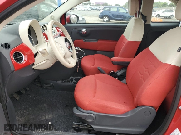 2012 FIAT 500 Pop with VIN 3C3CFFAR4CT358368, listed as a Copart auction lot 62891275 with 59,362 mi miles and Salvage title. Bid and sale history available at DreamBid. Image 7.