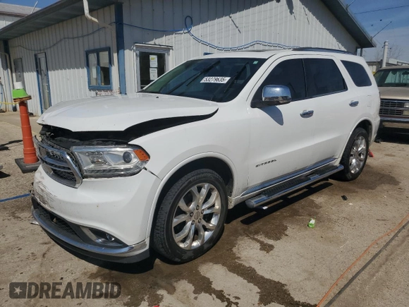 2016 Dodge Durango Citadel z VIN 1C4RDJEG7GC449465, wystawiony jako Copart lot #53279635 z przebiegiem 138 930 mil mil oraz Szkoda całkowita • Salvage title. Historia ofert i sprzedaży dostępna na DreamBid. Obrazek 1.