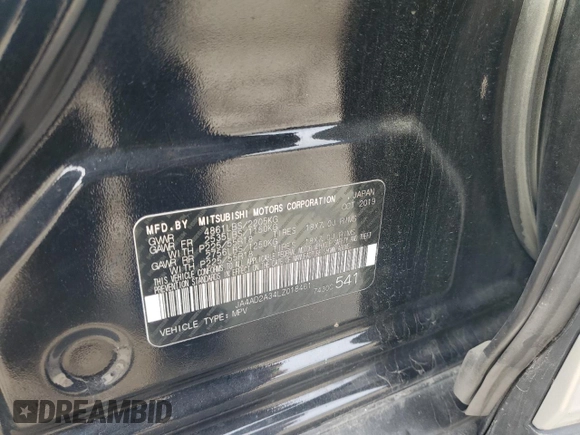 2020 Mitsubishi Outlander ES with VIN JA4AD2A34LZ018461, listed as a Copart auction lot 42497285 with 100,818 mi miles and Salvage title. Bid and sale history available at DreamBid. Image 13.