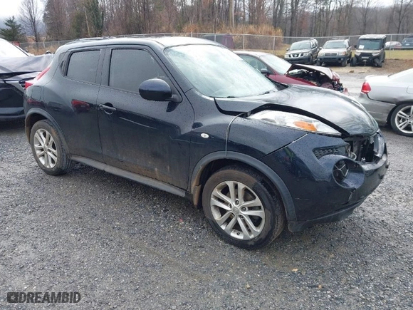 2012 Nissan Juke SL with VIN JN8AF5MR7CT102833, listed as a IAAI auction lot 41474933 with 130,349 mi miles. Bid and sale history available at carsss.com. Image 1.