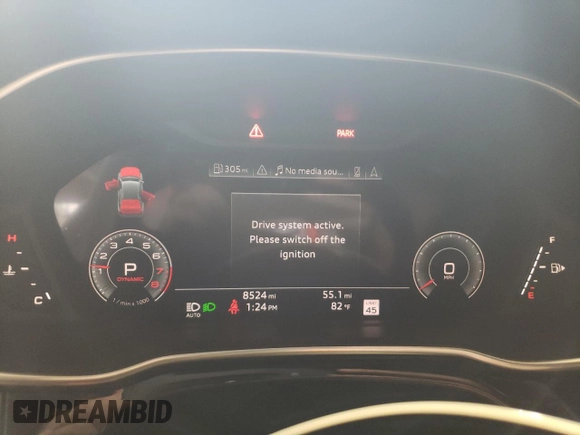 2023 Audi Q3 S line Premium Plus with VIN WA1EECF38P1138944, listed as a Copart auction lot 55373844 with 8,524 mi miles and Salvage title. Bid and sale history available at DreamBid. Image 9.
