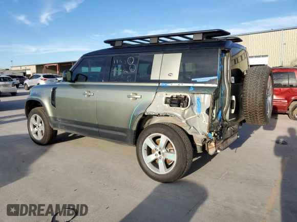 2022 Land Rover Defender SE with VIN SALEP7RU6N2095393, listed as a Copart auction lot 87873935 with 43,015 mi miles and Salvage title. Bid and sale history available at DreamBid. Image 2.