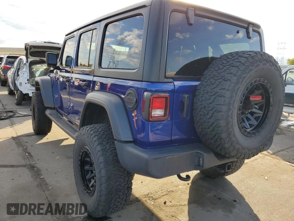 2020 Jeep Wrangler Unlimited Willys with VIN 1C4HJXDG0LW264742, listed as a Copart auction lot 73247804 with 31,745 mi miles and Salvage title. Bid and sale history available at DreamBid. Image 2.
