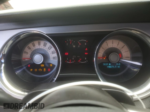 2012 Ford Mustang GT Premium with VIN 1ZVBP8CF1C5263105, listed as a Copart auction lot 43135345 with 146,670 mi miles and Salvage Title. Bid and sale history available at DreamBid. Image 9.