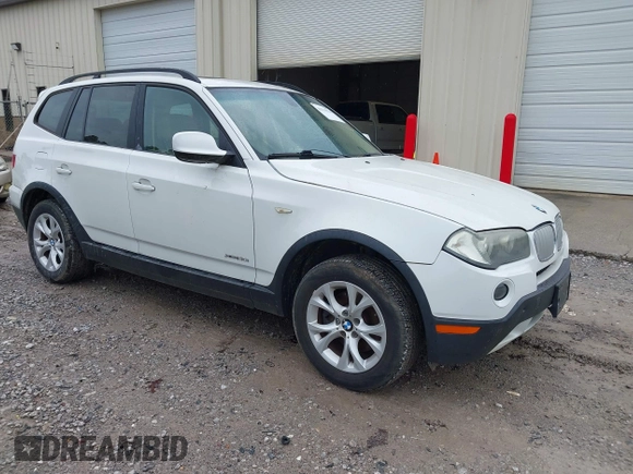 2010 BMW X3 xDrive30i with VIN WBXPC9C45AWJ38577, listed as a IAAI auction lot 42124223 with 217,075 mi miles. Bid and sale history available at carsss.com. Image 1.