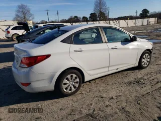 2017 Hyundai Accent SE with VIN KMHCT4AE6HU370276, listed as a Copart auction lot 45714175 with 130,362 mi miles and Salvage Title. Bid and sale history available at carsss.com. Image 3.
