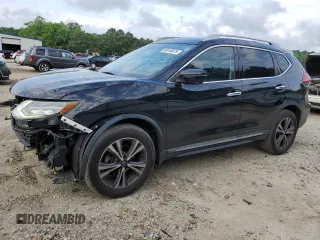 2017 Nissan Rogue SV with VIN 5N1AT2MV1HC837133, listed as a Copart auction lot 58516675 with 75,293 mi miles and Salvage title. Bid and sale history available at DreamBid. Image 1.