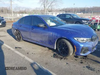 2020 BMW 3 Series M340i xDrive with VIN WBA5U9C04LFH45166, listed as a IAAI auction lot 41326152 with 37,746 mi miles and . Bid and sale history available at DreamBid. Image 1.