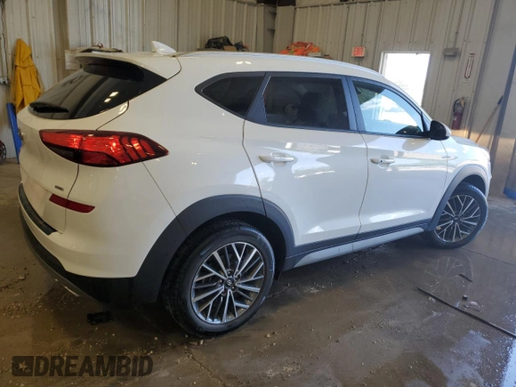 2021 Hyundai Tucson Ultimate with VIN KM8J3CAL4MU334306, listed as a Copart auction lot 60738355 with 43,355 mi miles and Salvage title. Bid and sale history available at DreamBid. Image 3.