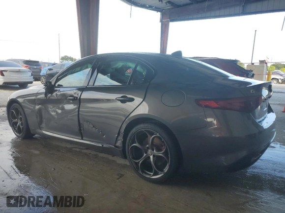2019 Alfa Romeo Giulia Ti Sport with VIN ZARFANBN2K7622452, listed as a Copart auction lot 81540384 with 58,193 mi miles and Non Repairable. Bid and sale history available at carsss.com. Image 2.