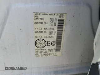 2016 Nissan Murano SL z VIN 5N1AZ2MHXGN139146, wystawiony jako Copart lot #57624115 z przebiegiem Nie podano mil oraz Szkody całkowita. Historia ofert i sprzedaży dostępna na DreamBid. Obrazek 13.