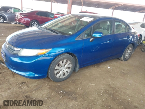 2012 Honda Civic LX z VIN 19XFB2F51CE359968, wystawiony jako IAAI lot #42350373 z przebiegiem 126 215 mil mil oraz . Historia ofert i sprzedaży dostępna na DreamBid. Obrazek 2.
