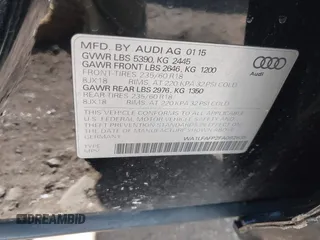 2015 Audi Q5 Premium Plus with VIN WA1LFAFP2FA092635, listed as a IAAI auction lot 41732845 with 104,585 mi miles. Bid and sale history available at carsss.com. Image 9.