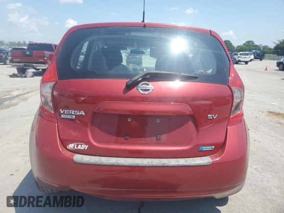 2014 Nissan Note S with VIN 3N1CE2CP7EL368238, listed as a Copart auction lot 62222165 with 29,392 mi miles and Salvage title. Bid and sale history available at DreamBid. Image 6.