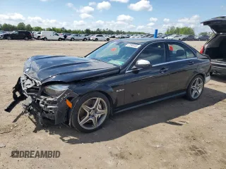 2009 Mercedes-Benz C 63 AMG with VIN WDDGF77X89F244942, listed as a Copart auction lot 57095045 with 153,317 mi miles and Salvage title. Bid and sale history available at DreamBid. Image 1.