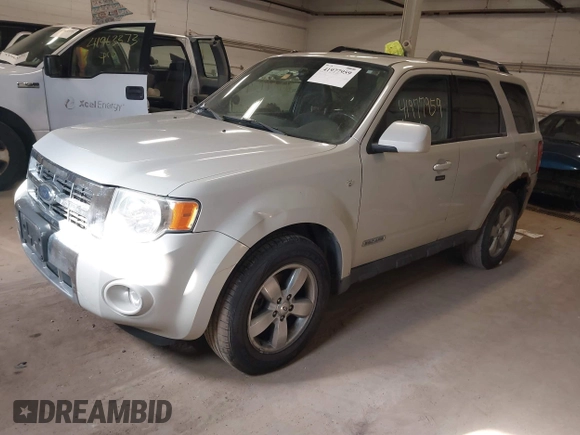 2008 Ford Escape Limited with VIN 1FMCU94178KB34007, listed as a IAAI auction lot 41977959 with 173,648 mi miles. Bid and sale history available at carsss.com. Image 2.