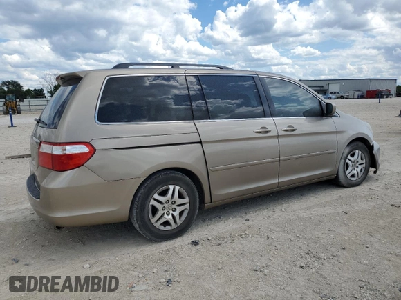 2007 Honda Odyssey EX-L with VIN 5FNRL38757B440549, listed as a Copart auction lot 56468505 with 211,759 mi miles and Clean Title. Bid and sale history available at DreamBid. Image 3.