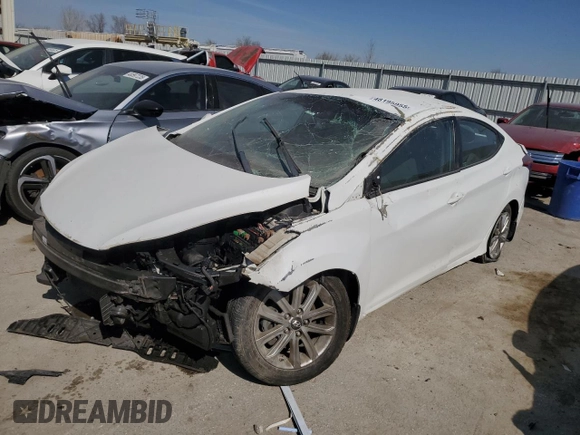 2014 Hyundai Elantra SE with VIN 5NPDH4AE1EH520102, listed as a Copart auction lot 48195955 with 112,124 mi miles and Salvage Title. Bid and sale history available at DreamBid. Image 1.