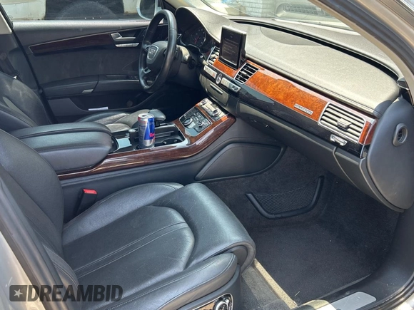 2013 Audi A8 3.0L with VIN WAURGAFD6DN010072, listed as a Copart auction lot 57999295 with 116,555 mi miles and Salvage title. Bid and sale history available at DreamBid. Image 5.