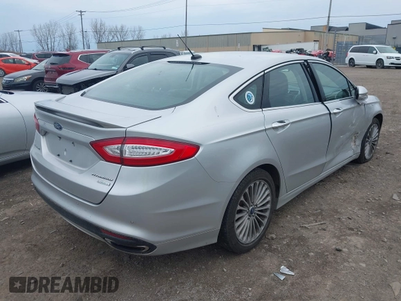 2016 Ford Fusion Titanium with VIN 3FA6P0K93GR117587, listed as a IAAI auction lot 42079701 with 142,105 mi miles. Bid and sale history available at carsss.com. Image 4.