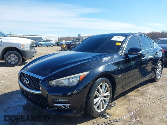 2016 Infiniti Q50 3.0t Premium with VIN JN1EV7AR0GM341921, listed as a IAAI auction lot 41983343 with 42,899 mi miles. Bid and sale history available at carsss.com. Image 17.
