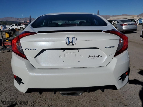 2021 Honda Civic Sedan Sport with VIN 2HGFC2F86MH532754, listed as a Copart auction lot 88577275 with 93,224 mi miles and Salvage Title. Bid and sale history available at carsss.com. Image 6.