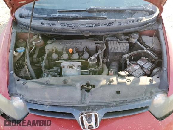2008 Honda Civic Cpe EX with VIN 2HGFG12818H581015, listed as a Copart auction lot 53350105 with 165,153 mi miles and Salvage Title. Bid and sale history available at carsss.com. Image 11.