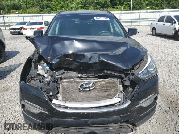 2017 Hyundai Santa Fe 2.4L with VIN 5NMZU3LB3HH011340, listed as a Copart auction lot 59177895 with 162,679 mi miles and Salvage title. Bid and sale history available at DreamBid. Image 5.