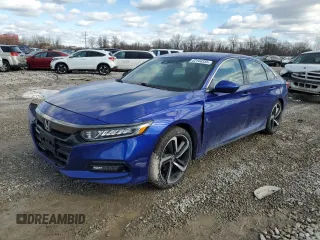 2019 Honda Accord Sedan Sport 1.5T with VIN 1HGCV1F31KA144144, listed as a Copart auction lot 42144335 with 0 mi miles and Salvage Title. Bid and sale history available at carsss.com. Image 1.
