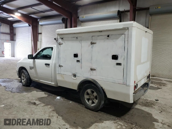 2019 Ram 1500 Tradesman with VIN 3C6JR6DG1KG651650, listed as a Copart auction lot 56770405 with 164,869 mi miles and Salvage title. Bid and sale history available at DreamBid. Image 2.