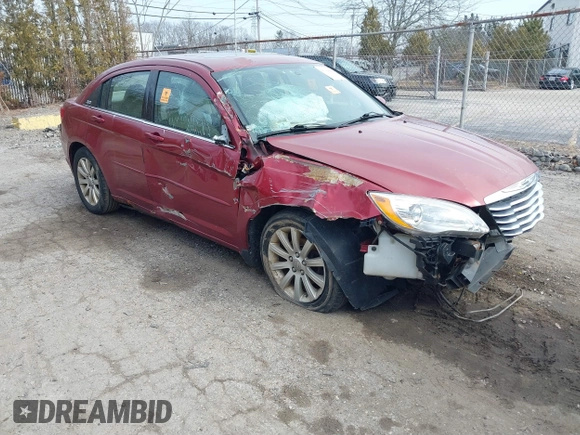 2012 Chrysler 200 Touring with VIN 1C3CCBBB6CN203453, listed as a IAAI auction lot 41708919 with 199,204 mi miles. Bid and sale history available at carsss.com. Image 1.