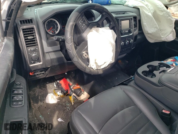 2017 Ram 1500 Express with VIN 1C6RR7KGXHS848698, listed as a Copart auction lot 56608055 with 95,510 mi miles and Salvage title. Bid and sale history available at DreamBid. Image 8.