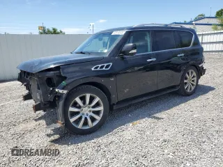 2014 Infiniti QX80 with VIN JN8AZ2NE6E9064366, listed as a Copart auction lot 62819525 with 137,817 mi miles and Salvage title. Bid and sale history available at DreamBid. Image 1.