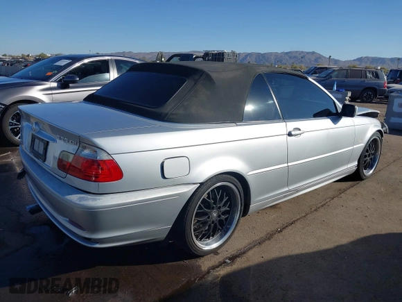 2003 BMW 3 Series 325Ci with VIN WBABS33413PG91828, listed as a IAAI auction lot 41513821 with 150,672 mi miles and . Bid and sale history available at DreamBid. Image 4.