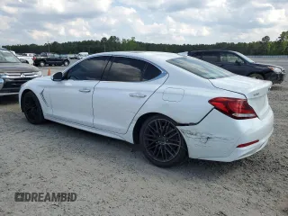 2019 Genesis G70 Advanced z VIN KMTG34LAXKU044313, wystawiony jako Copart lot #55917745 z przebiegiem 145 134 mil mil oraz Szkoda całkowita • Salvage title. Historia ofert i sprzedaży dostępna na DreamBid. Obrazek 2.