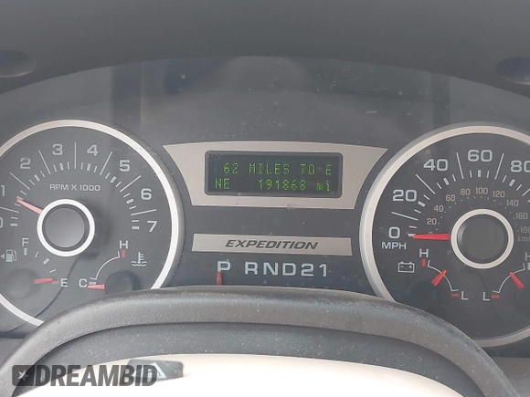 2005 Ford Expedition Eddie Bauer with VIN 1FMFU18555LA97198, listed as a IAAI auction lot 41256088 with 191,868 mi miles. Bid and sale history available at carsss.com. Image 7.