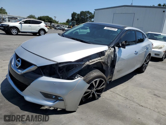 2016 Nissan Maxima SL with VIN 1N4AA6AP2GC390257, listed as a Copart auction lot 60289225 with 149,219 mi miles and Salvage title. Bid and sale history available at DreamBid. Image 1.