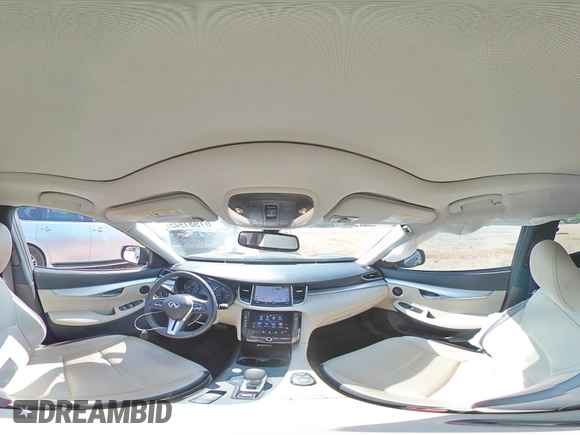 2019 Infiniti QX50 Essential with VIN 3PCAJ5M12KF110487, listed as a Copart auction lot 61981945 with 74,743 mi miles and Salvage title. Bid and sale history available at DreamBid. Image 14.
