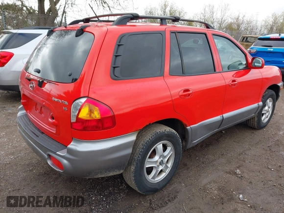 2004 Hyundai Santa Fe GLS with VIN KM8SC13D34U826307, listed as a IAAI auction lot 42151693 with 143,153 mi miles and . Bid and sale history available at DreamBid. Image 4.