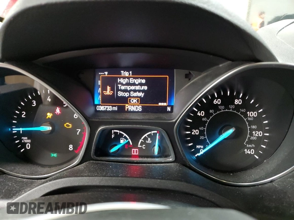 2017 Ford Escape Titanium with VIN 1FMCU0JD0HUE13538, listed as a Copart auction lot 49396125 with 36,733 mi miles and Salvage Title. Bid and sale history available at carsss.com. Image 9.
