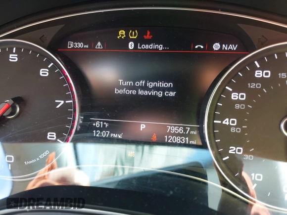 2015 Audi A6 2.0T Premium Plus with VIN WAUGFAFC2FN017718, listed as a IAAI auction lot 41673650 with 120,831 mi miles. Bid and sale history available at carsss.com. Image 7.